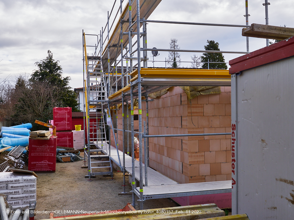 11.02.2023 - Baustelle Niederalmstraße 16 in Neuperlach